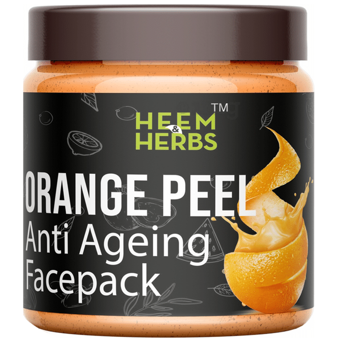 Heem & Herbs Orange Peel Anti Ageing Face Pack (100gm Each)
