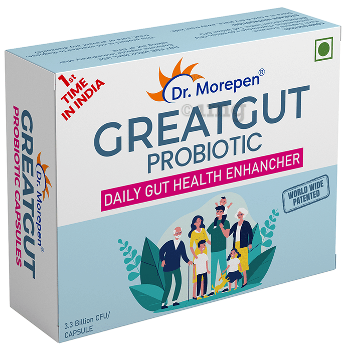Dr. Morepen Great Gut Probiotic Daily Gut Health Enhancer Capsule
