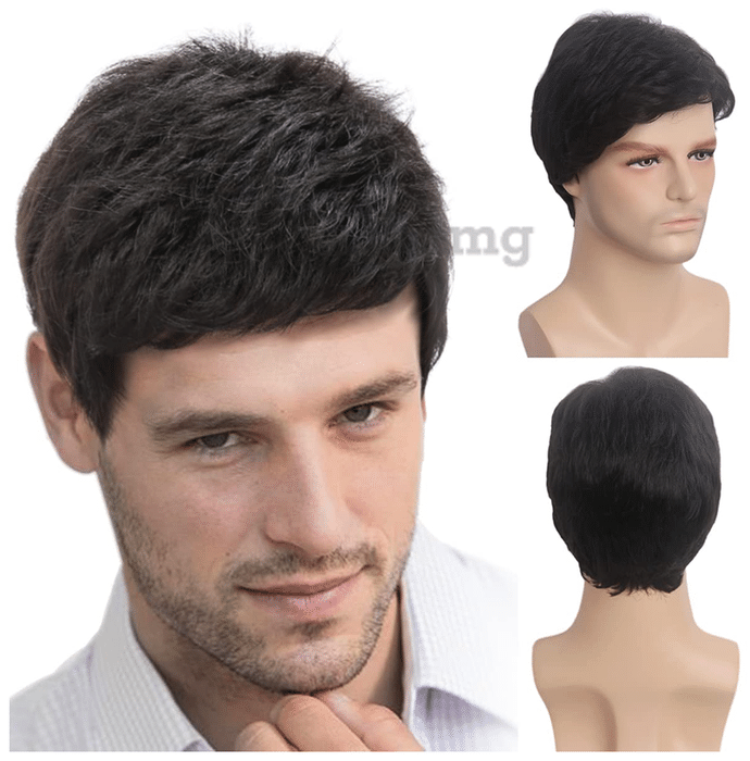 Thrift Bazaar Black Thrift Bazaar's Brown Premium Men Wig for Hair Loss