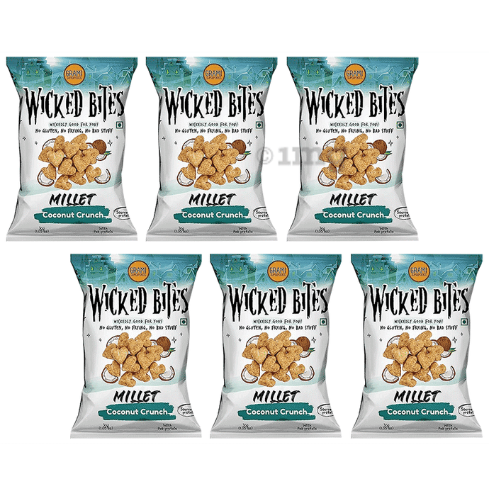 Grami Superfoods Wicked Bites Packet (30gm Each) Coconut Crunch