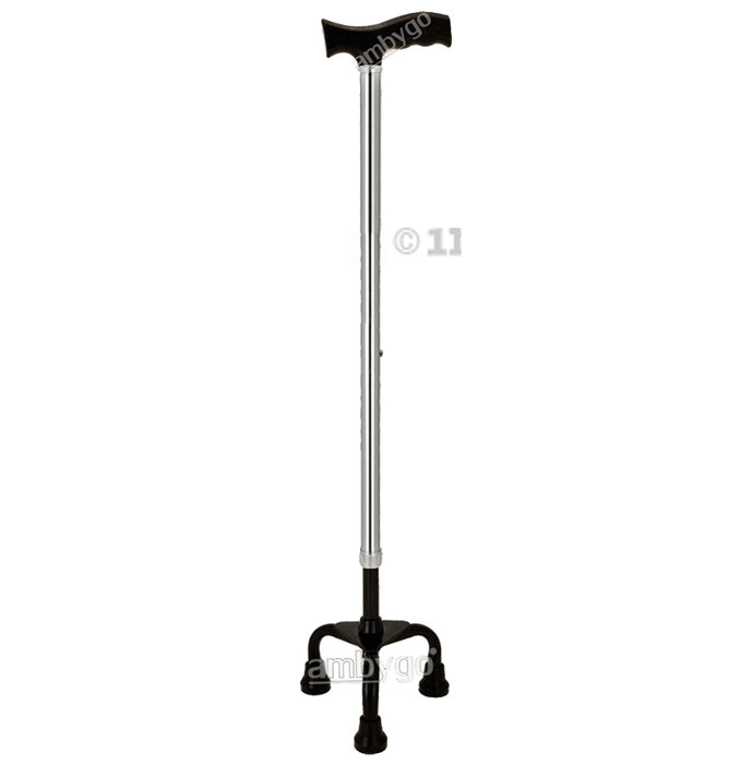 Ambygo AMAC-524 Adjustable Tripod Walking Stick Silver Anodising
