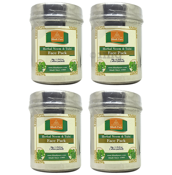 Khadi Pure Herbal Neem & Tulsi Face Pack (50gm Each)