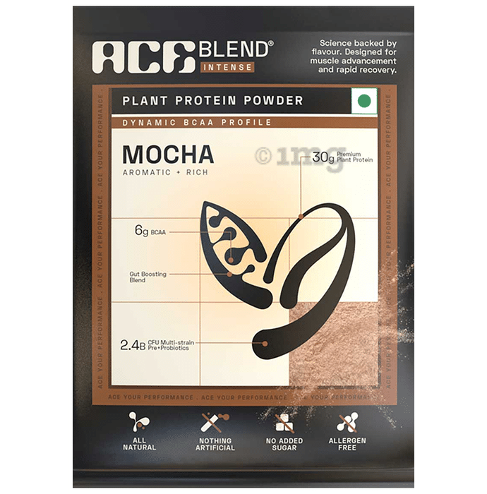 Ace Blend Intense 30g Vegan Plant Protein Powder with BCAA Mocha