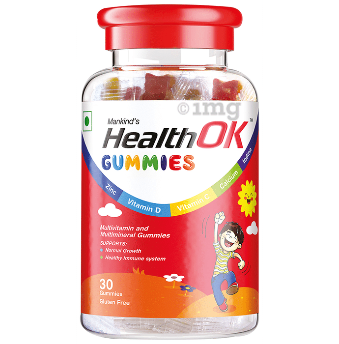 Health OK Multivitamin and Multimineral Gummies | For Normal Growth, Bones & Immunity
