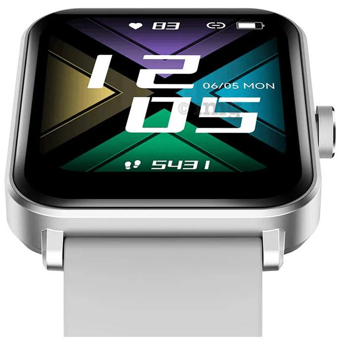 GOQii Smart Vital Max with 5 Lakh Health, 1 Lakh Life Insurance and 3 months Health & Fitness Coaching Smart Watch Grey