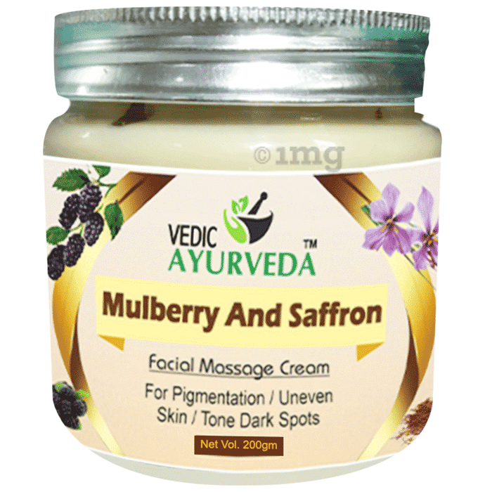 Vedic Ayurveda Facial Massage Cream with Mulberry or Saffron