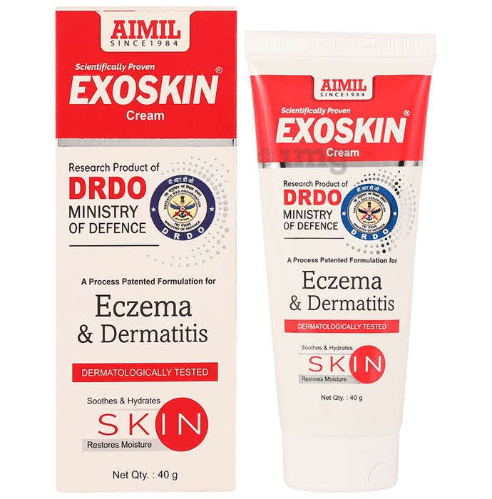 Aimil Pharmaceuticals Exoskin Cream | For Eczema & Dermatitis | Dermatologically Tested | Research Product from DRDO