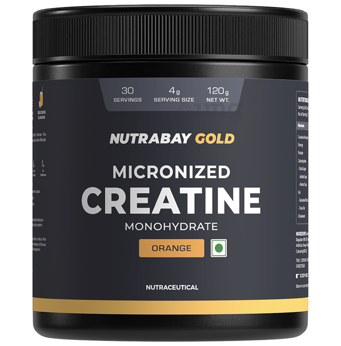 Nutrabay Gold Micronized Creatine Monohydrate Powder Orange