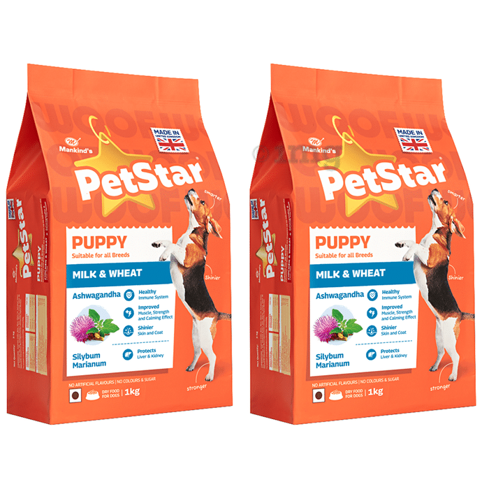 Petstar Puppy Dry Dog Food Milk & Wheat BOGO