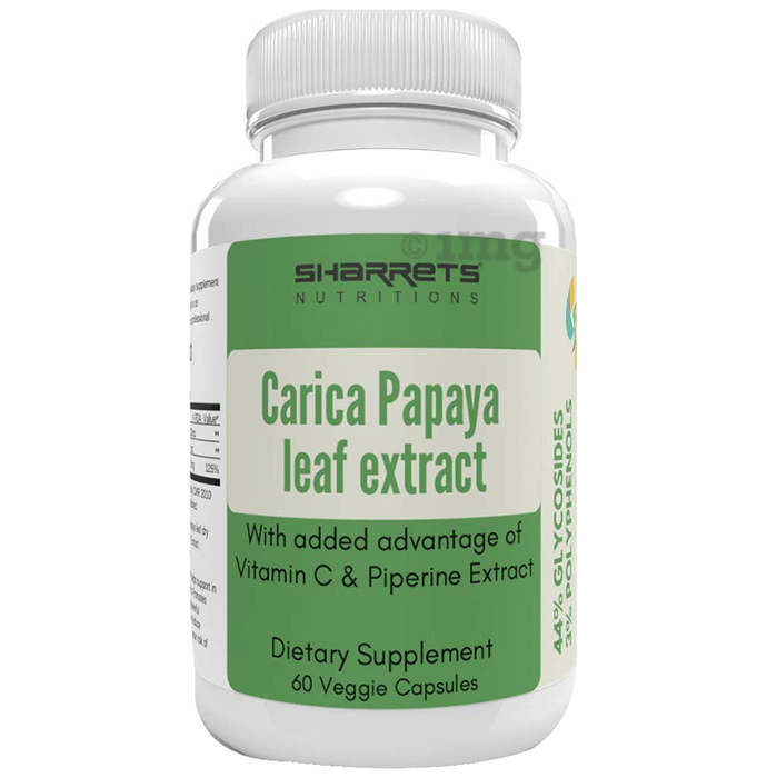 Sharrets Nutritions Carica Papaya Leaf Extract Veggie Capsule