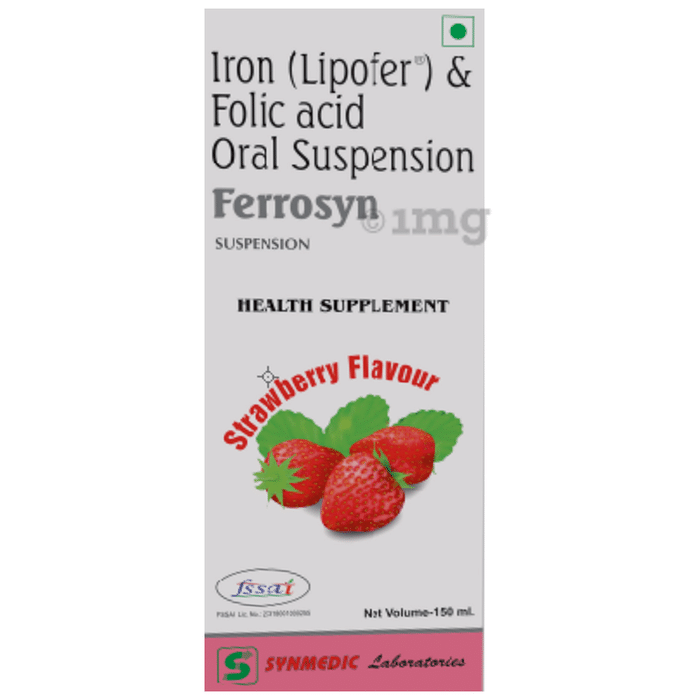 Ferrosyn Oral Suspension Strawberry