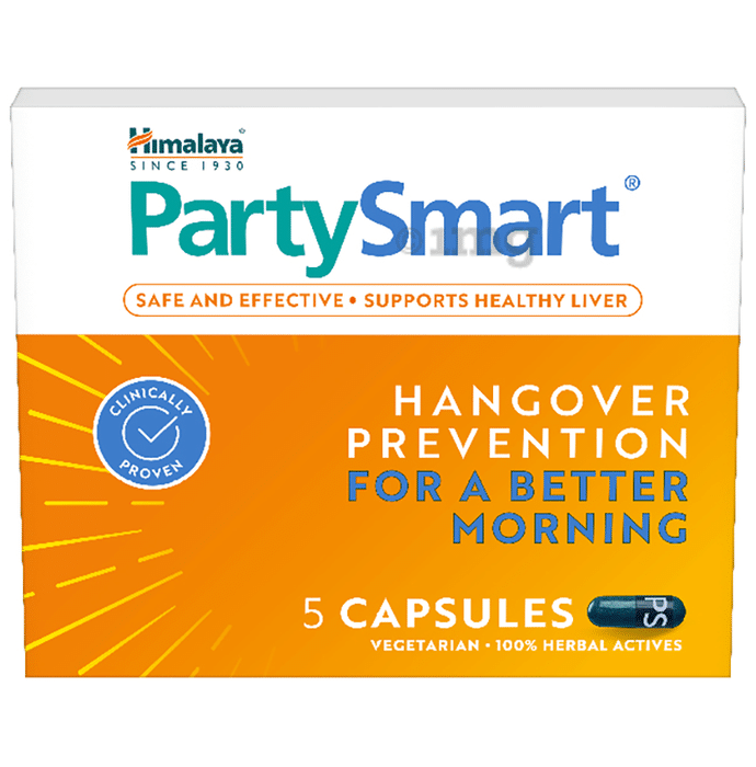 Himalaya Wellness PartySmart Capsule | Relieves After-Effects of Alcohol