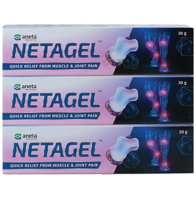 Netagel Quick Relief from Muscle & Joint pain Gel (30gm Each)