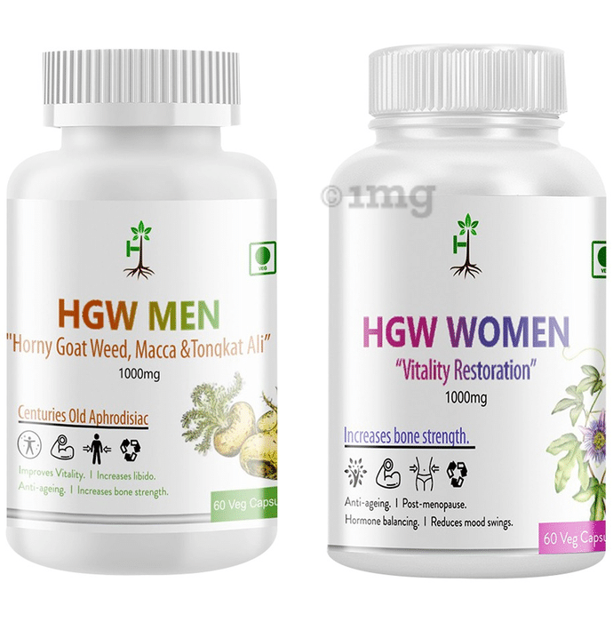 Humming Herbs Combo Pack of HGW Men & Women Veg Capsule 60