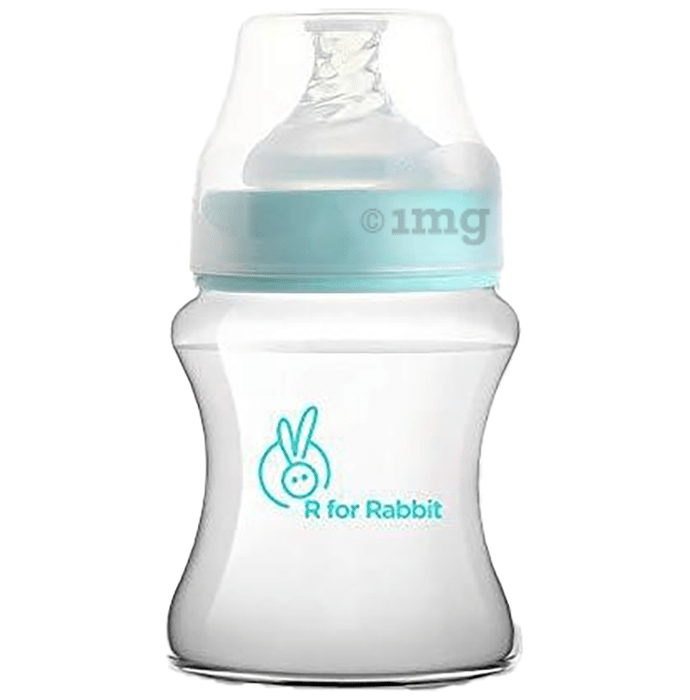 R for Rabbit First Feed Polypropylin Feeding Bottle Light Blue