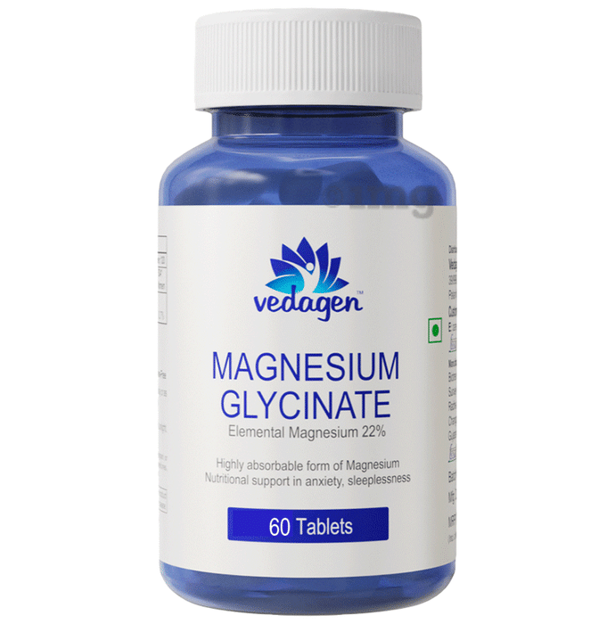 Vedagen Magnesium Glycinate Tablet for Anxiety & Sleeplessness