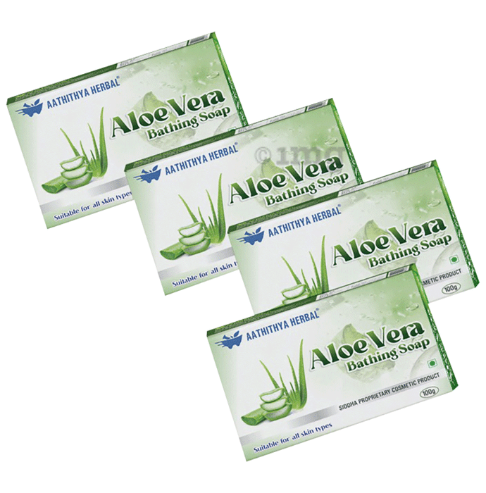Aathithya Herbal Aloe Vera Bathing Soap (100gm Each)