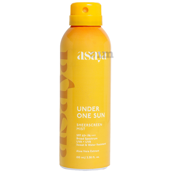 Asaya Under One Sun Sheerscreen Mist Spray with Aloe Vera Extract SPF 65+ PA+++