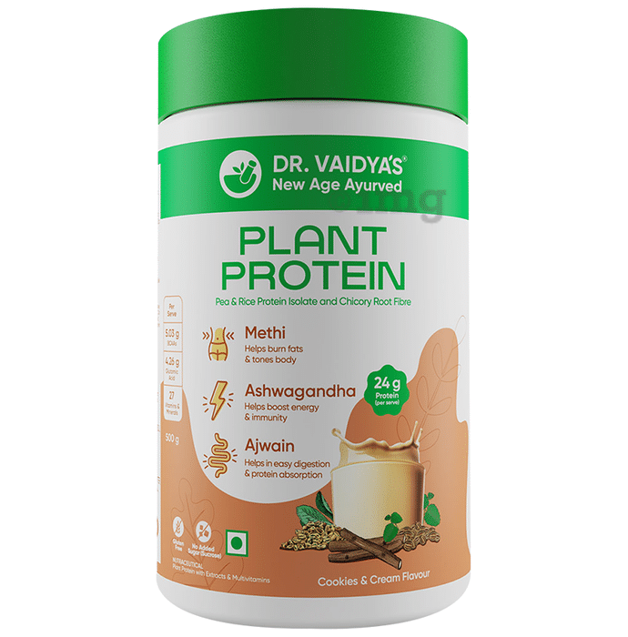 Dr. Vaidya's Plant Protein Powder Cookie and Cream