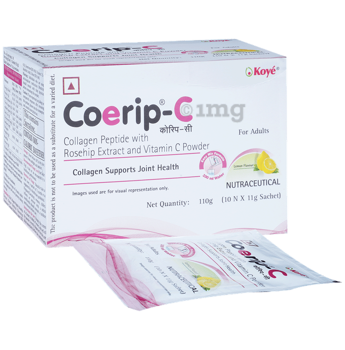 Coerip-C with Collagen, Rosehip & Vitamin C | For Joint Support | Powder