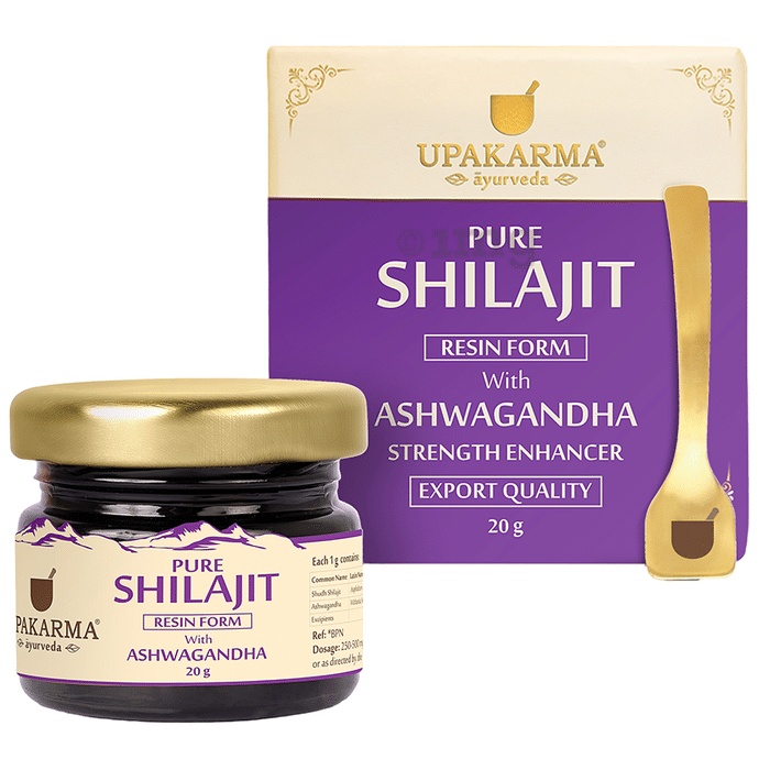 Upakarma Ayurveda Pure Shilajit Resin Form with Ashwagandha