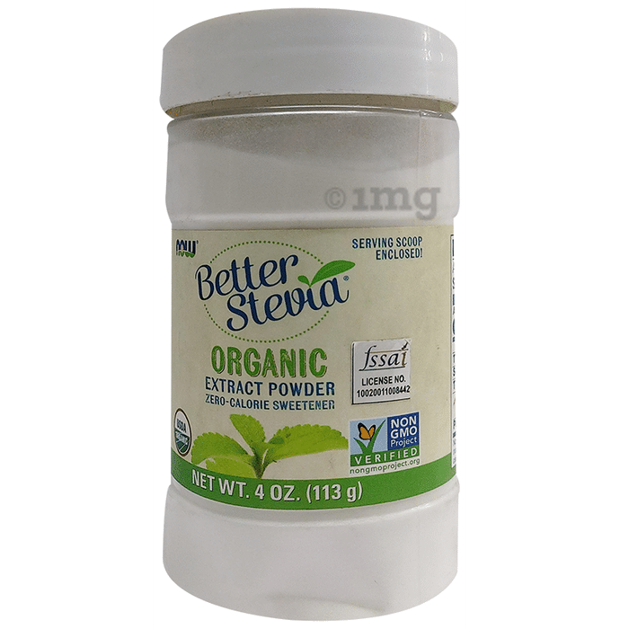 Now Better Stevia Zero-Calorie Sweetener Organic  Extract Powder