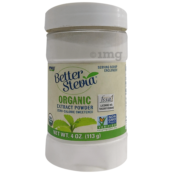 Now Better Stevia Zero-Calorie Sweetener Organic  Extract Powder