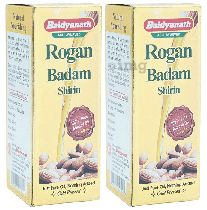 Baidyanath (Jhansi)  Rogan Badam Shirin Oil (100ml Each)