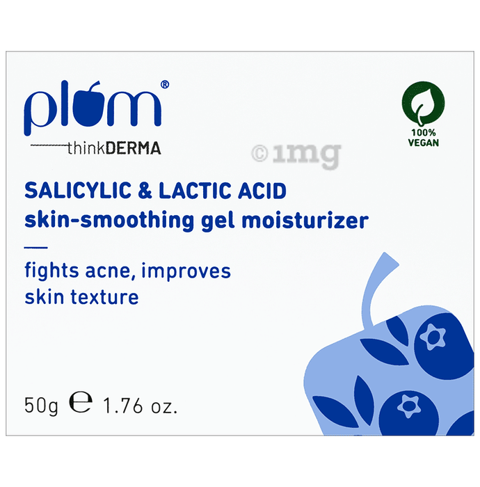 Plum Salicylic & Lactic Acid SkinSmoothing Gel Moisturizer Buy jar of 50 gm Moisturiser at