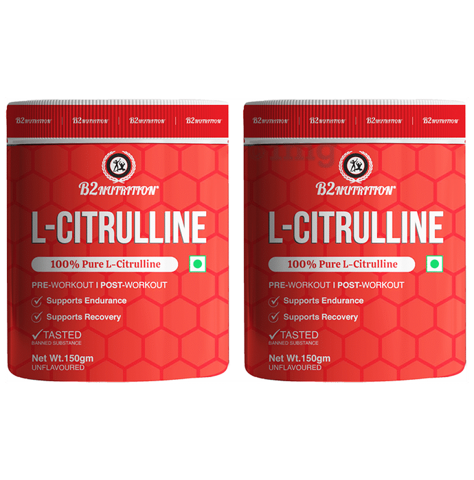 B2 Nutrition L-Citrulline Powder (150gm Each) Unflavored