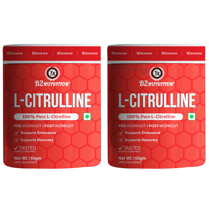 B2 Nutrition  L-Citrulline Powder (150gm Each) Unflavored