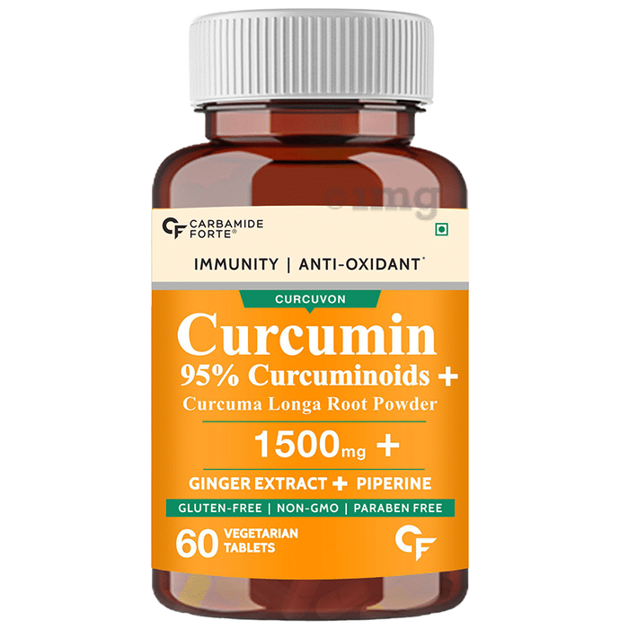 Carbamide Forte Curcumin Tablet with Curcuma Longa, Piperine & Ginger