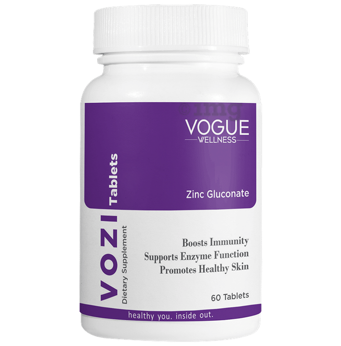 Vogue Wellness Vozi with Zinc Gluconate for Immunity, Enzyme Function & Healthy Skin | Tablet