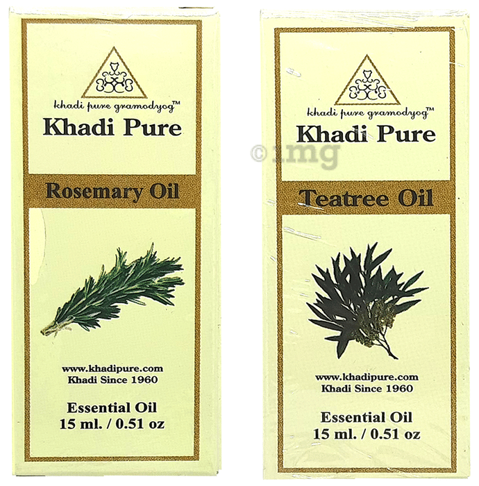 Khadi Pure Combo Pack of Rosemary Oil & Teatree Oil (15ml Each) Buy