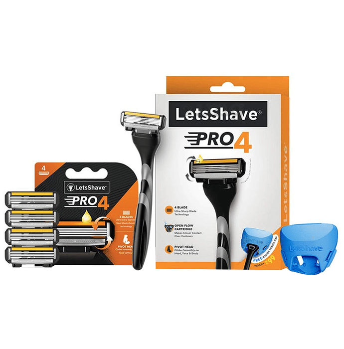 LetsShave Pro 4 Razor Shaving Kit Buy box of 1.0 Kit at best price in