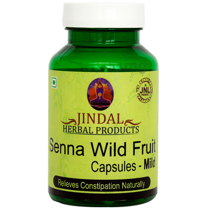 Jindal Herbal Senna Wild Fruit Capsules-Mild (60 Each) Buy 2 Get 1 Free