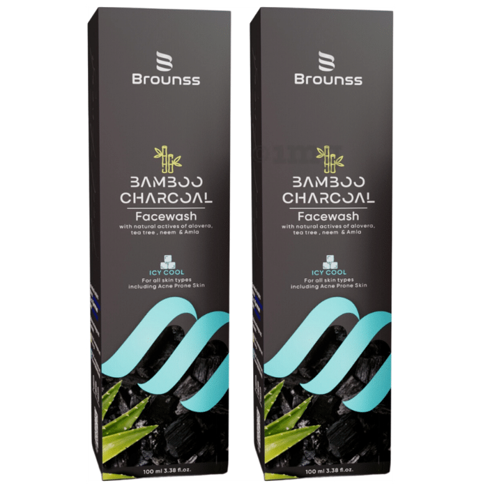 Brounss Bamboo Charcoal Face Wash (100ml Each)