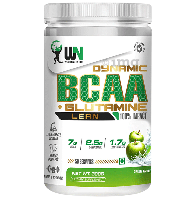 WN World Nutrition Dynamic BCAA + Glutamine Lean Green Apple