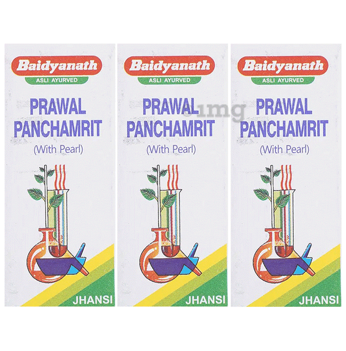 Baidyanath (Jhansi) Prawal Panchamrit Tablet with Pearl (25 Each)