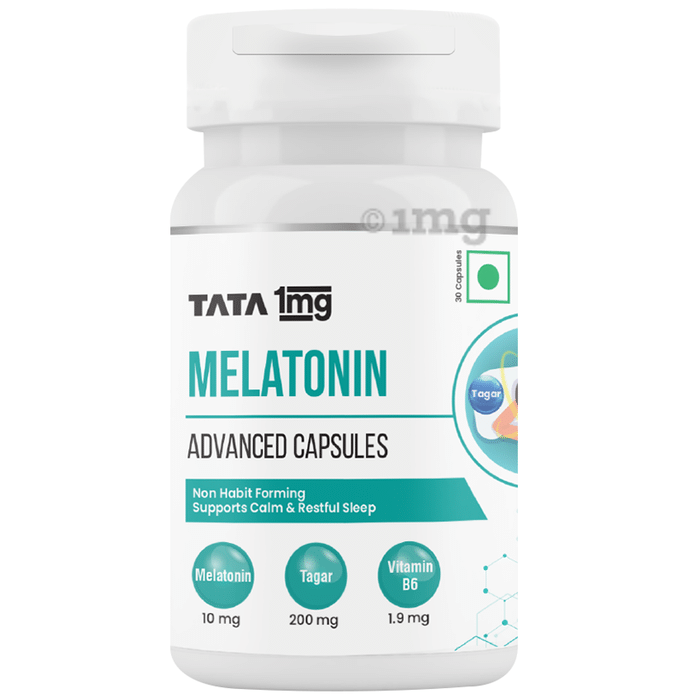 Tata 1mg Melatonin 10mg Vegetarian Capsule for Calm & Restful Sleep