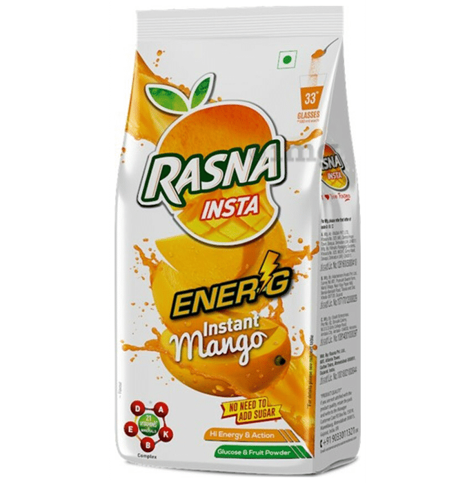 Rasna Insta with Glucose & Minerals | Flavour Instant Mango