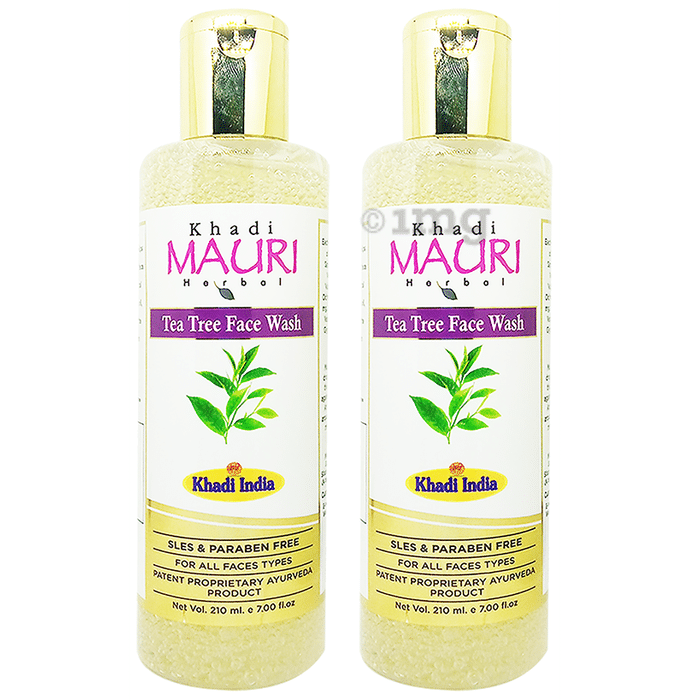 Khadi Mauri Herbal Tea Tree Face Wash (210ml Each)