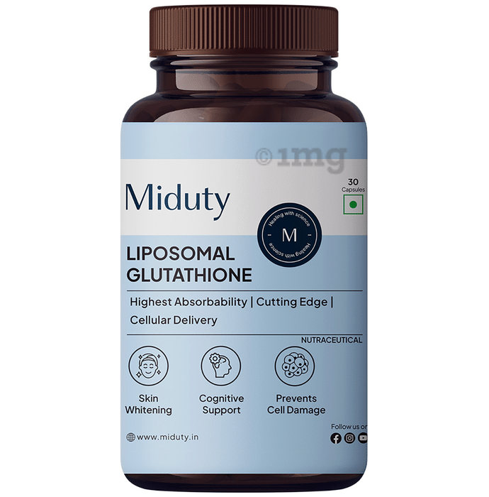 Miduty Liposomal Glutathione 40% | Anti Aging | Skin Brightening | Highest Absorbability Capsule