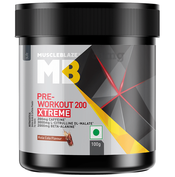 MuscleBlaze MB Pre-Workout 200 Xtreme Powder Rola Cola