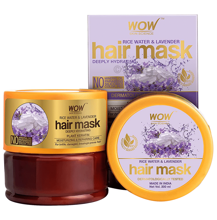 WOW Skin Science Rice Water & Lavender Hair Mask