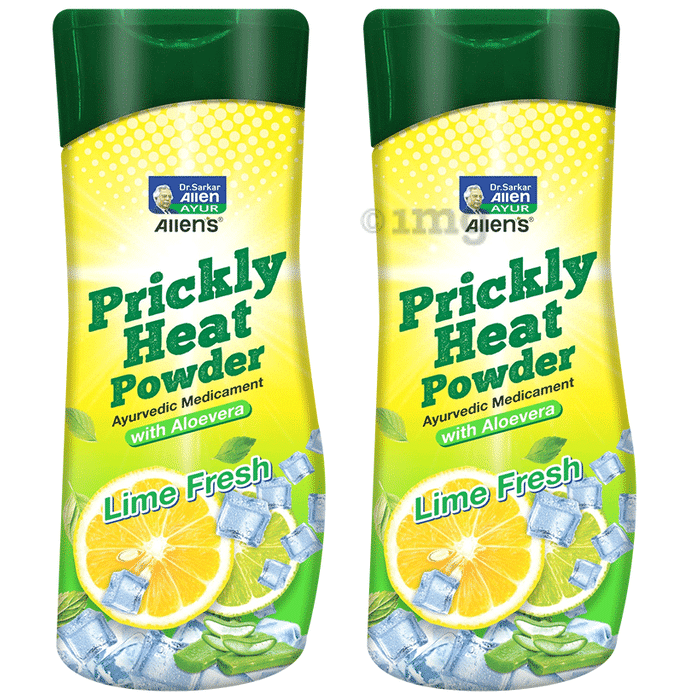 Allen Laboratories Prickly Heat Powder With Aloevera Lime Fresh (150gm Each)