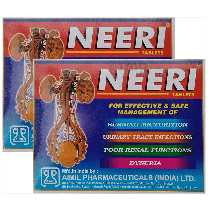 Aimil Pharmaceuticals Neeri Ayurvedic Tablet for Urinary Tract Health (30 Each)