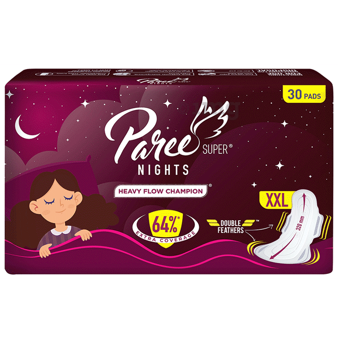 Paree Super Nights Heavy Flow Champion Sanitary Pads XXL