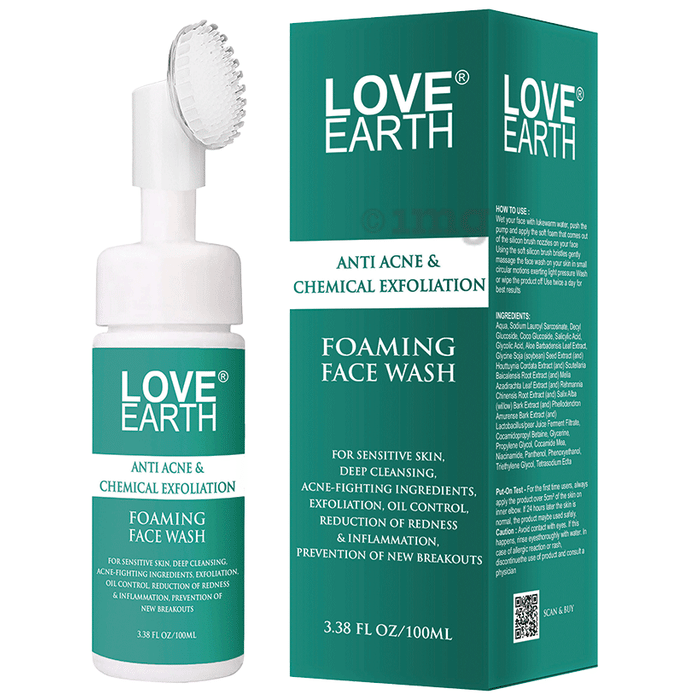 Love Earth Anti Acne & Chemical Exfoliation Foaming Face Wash Buy