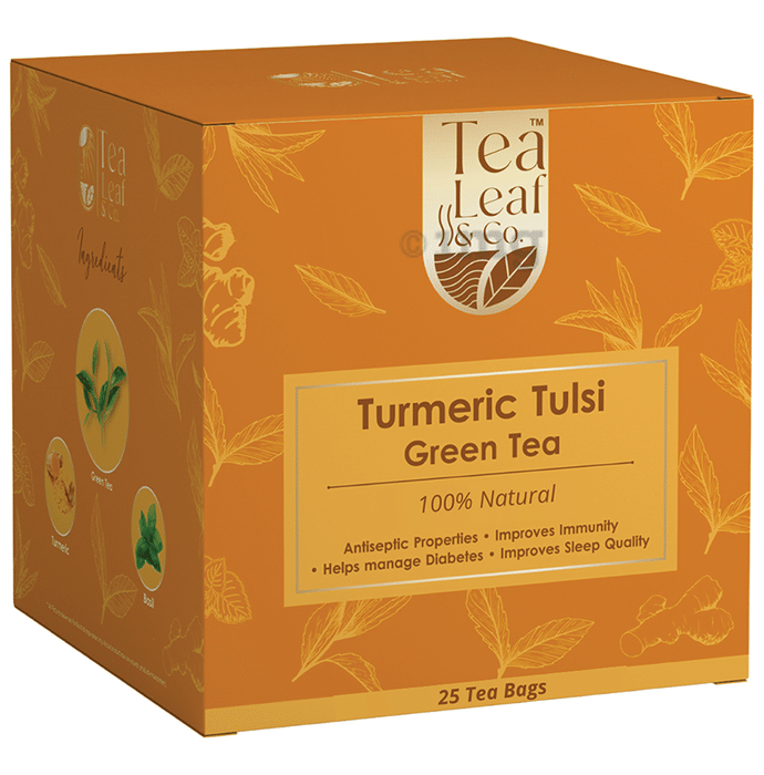 Tea Leaf & Co Turmeric Tulsi Green Tea Bag (1.8gm Each)